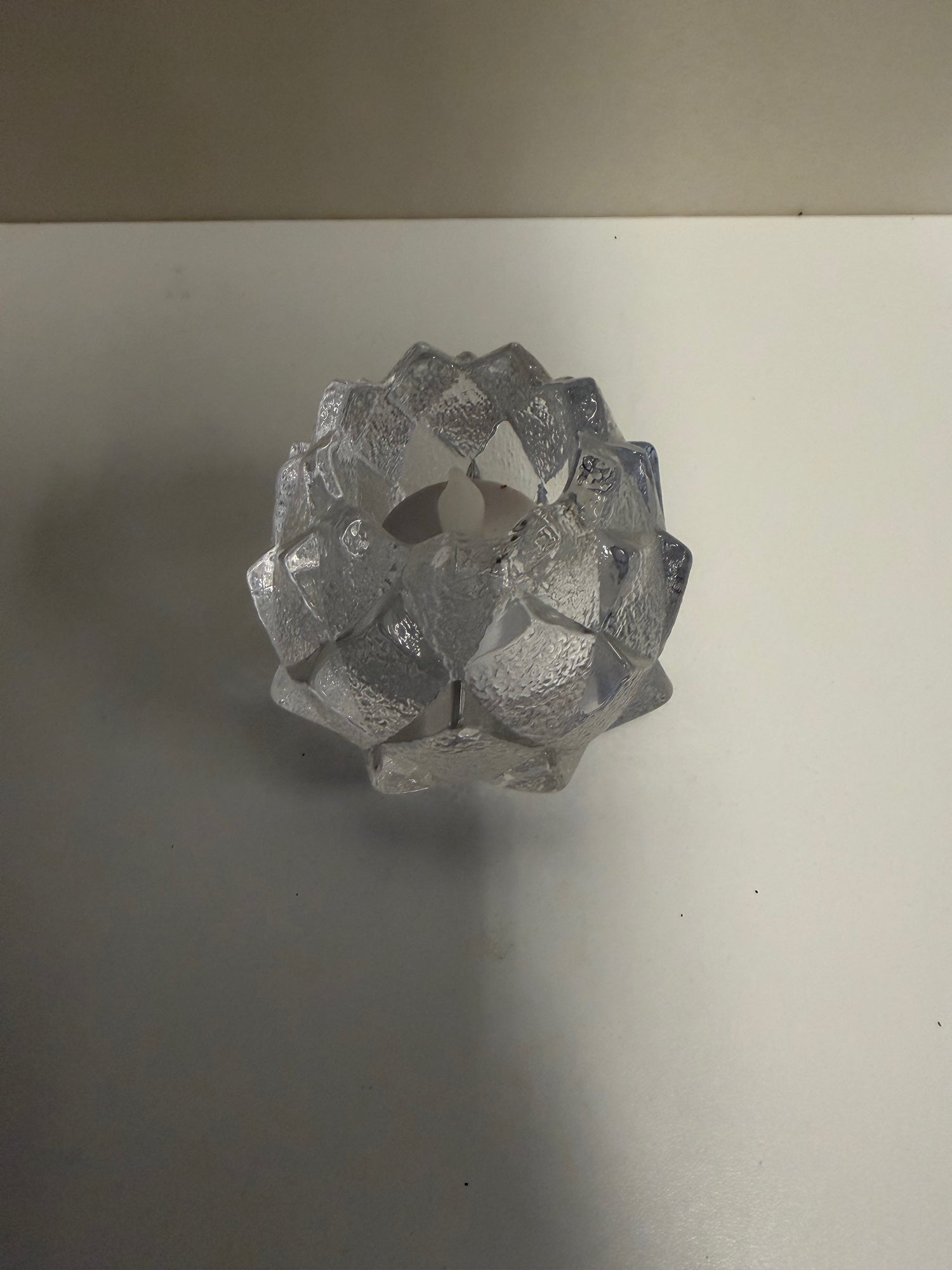 Textured Glass Votive Holder Tealight Candle Lantern