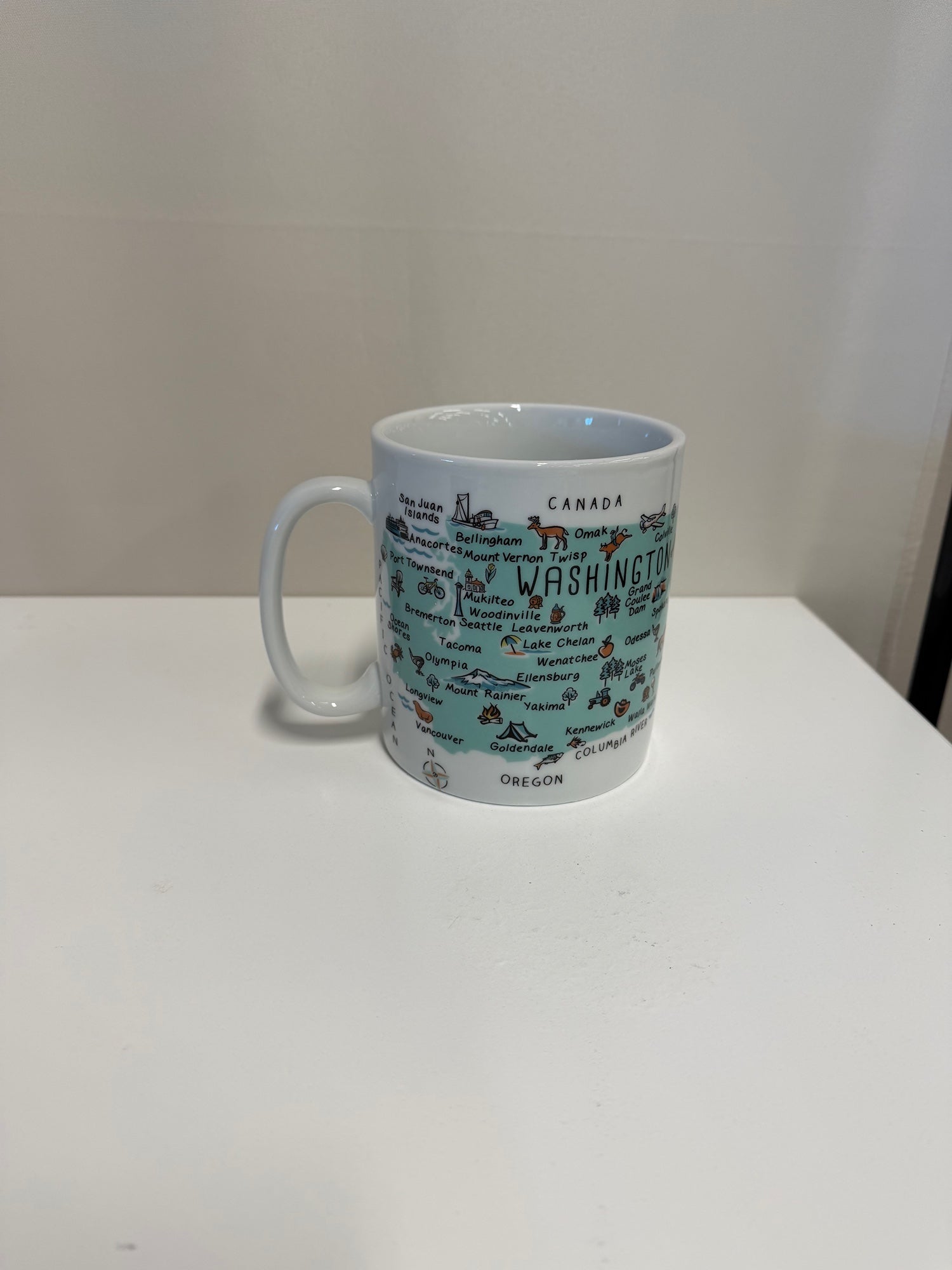Washington State Map Souvenir Porcelain Mug - 222 Fifth My Place