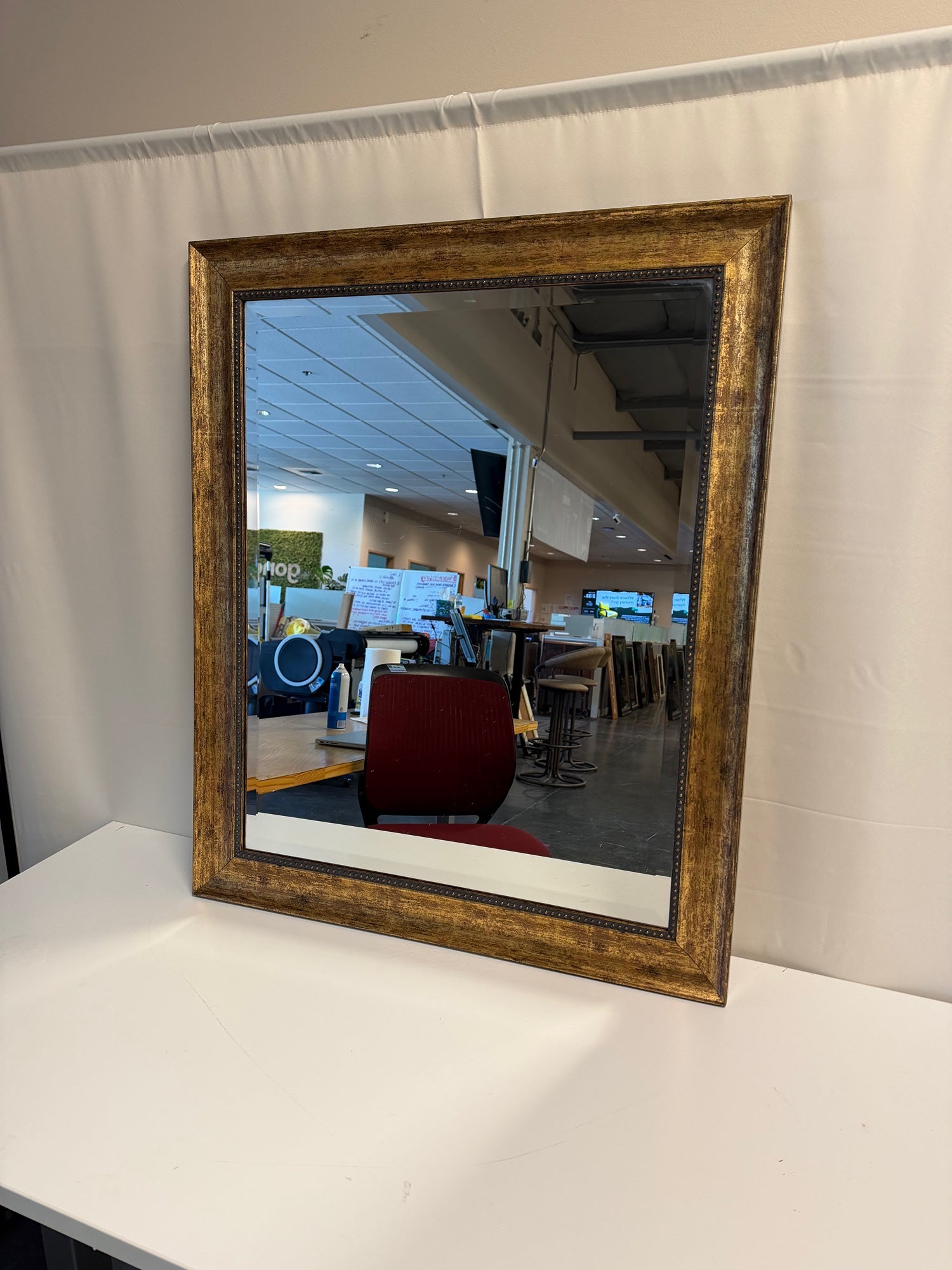 Better Homes and Gardens Gold Toned Distressed Wall Mirror