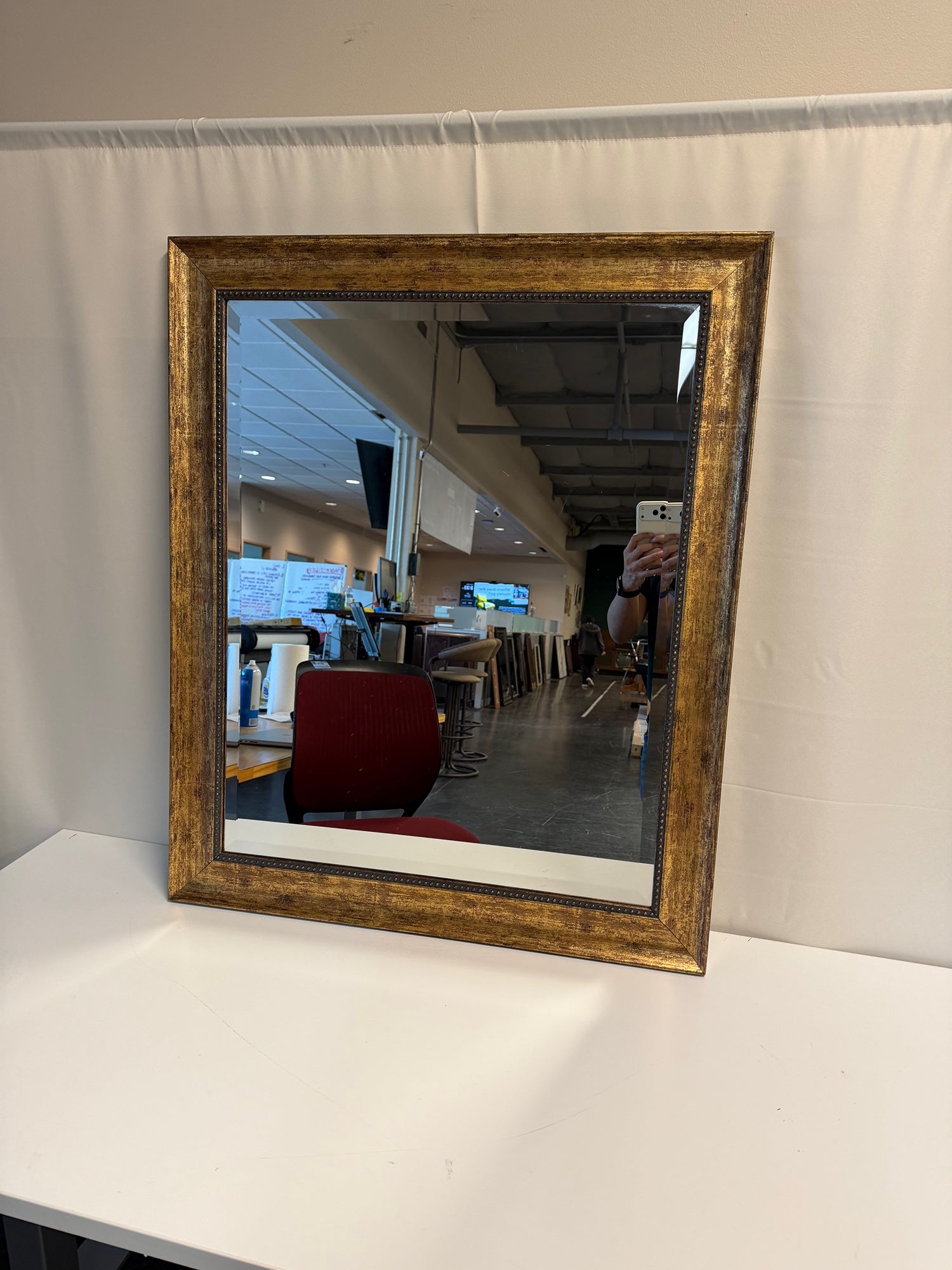 Better Homes and Gardens Gold Toned Distressed Wall Mirror