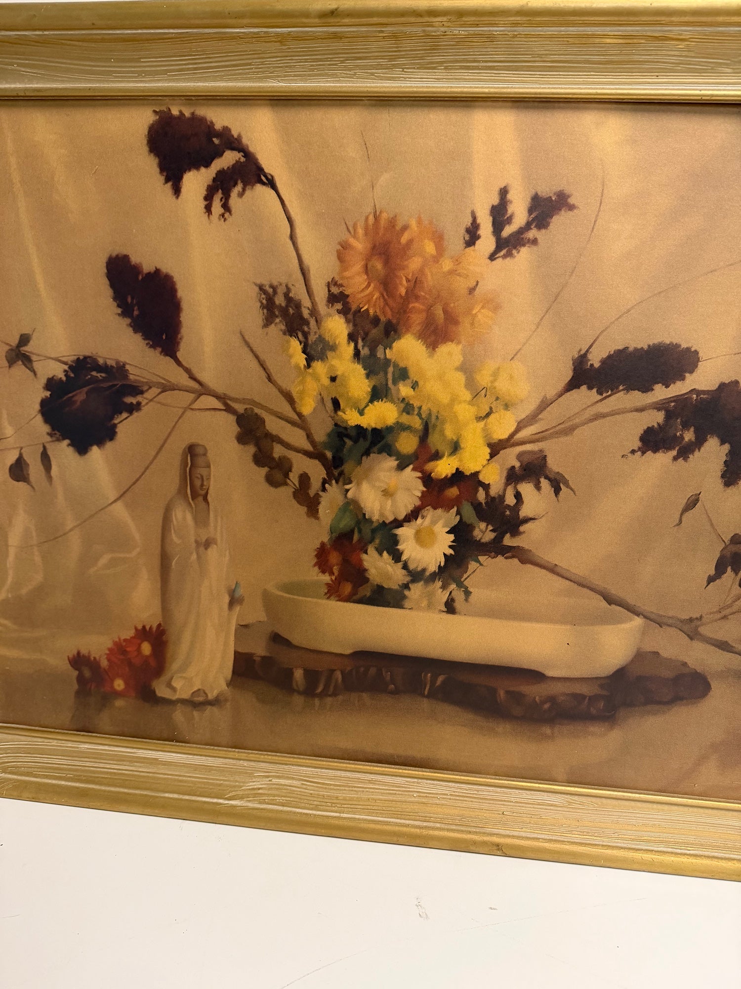 Antique Oriental Painting 'THE ORIENTAL BOWL' W/ GIESHA GIRL SIGNED