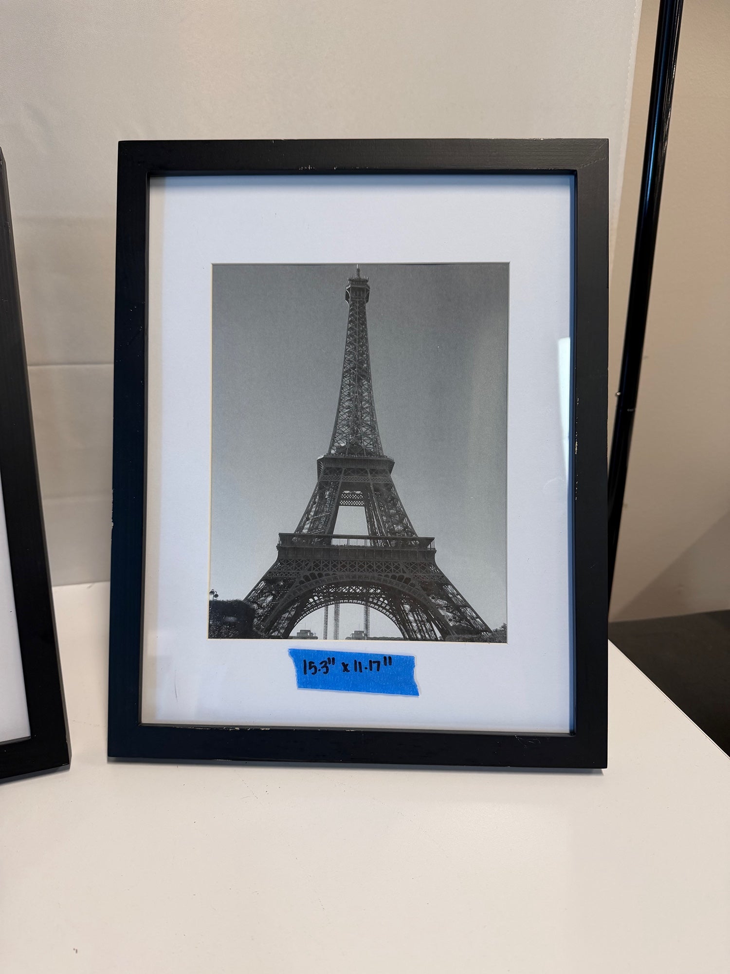 Contemporary Black Picture Frame with Eiffel Tower Print