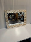 Iridescent Shell Inlay Wall Mirror, Rectangular Decorative Frame