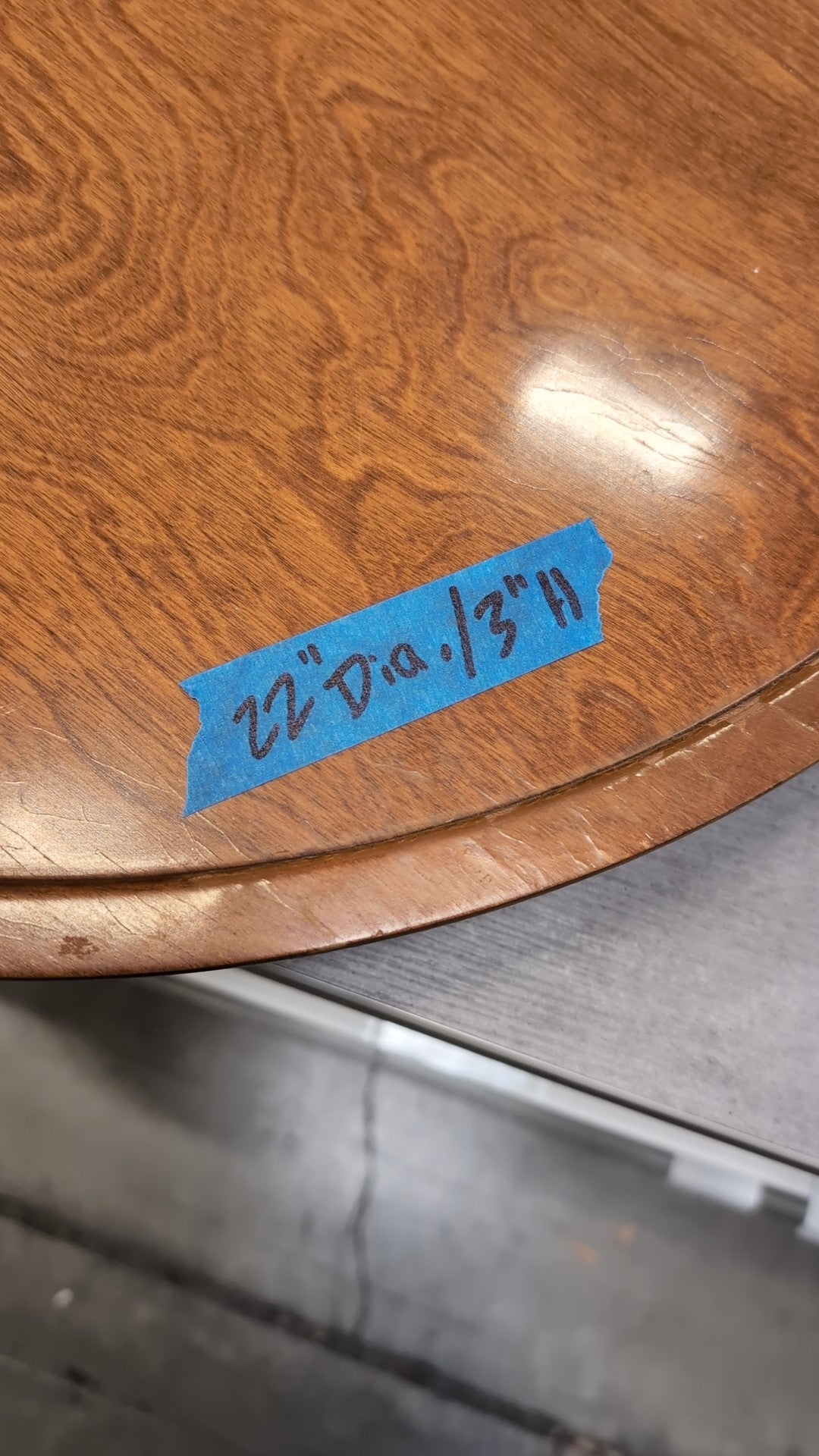Round Wood Lazy Susan in Medium Brown