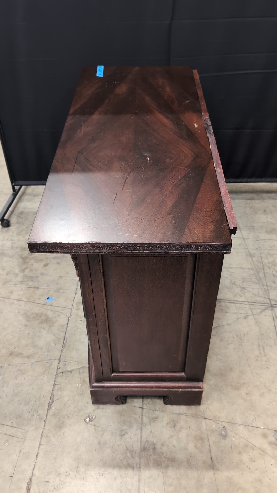 Thomasville Dark Wood Three-Drawer Dresser with Ornate Hardware