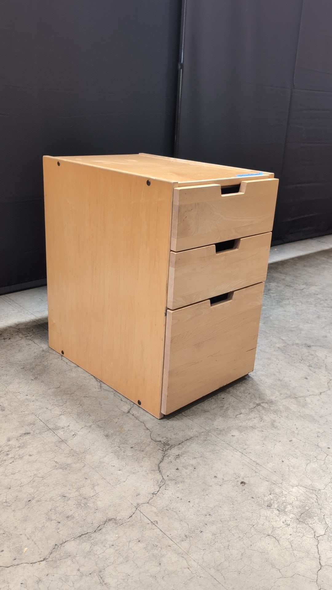 Light Wood Three-Drawer file cabinet