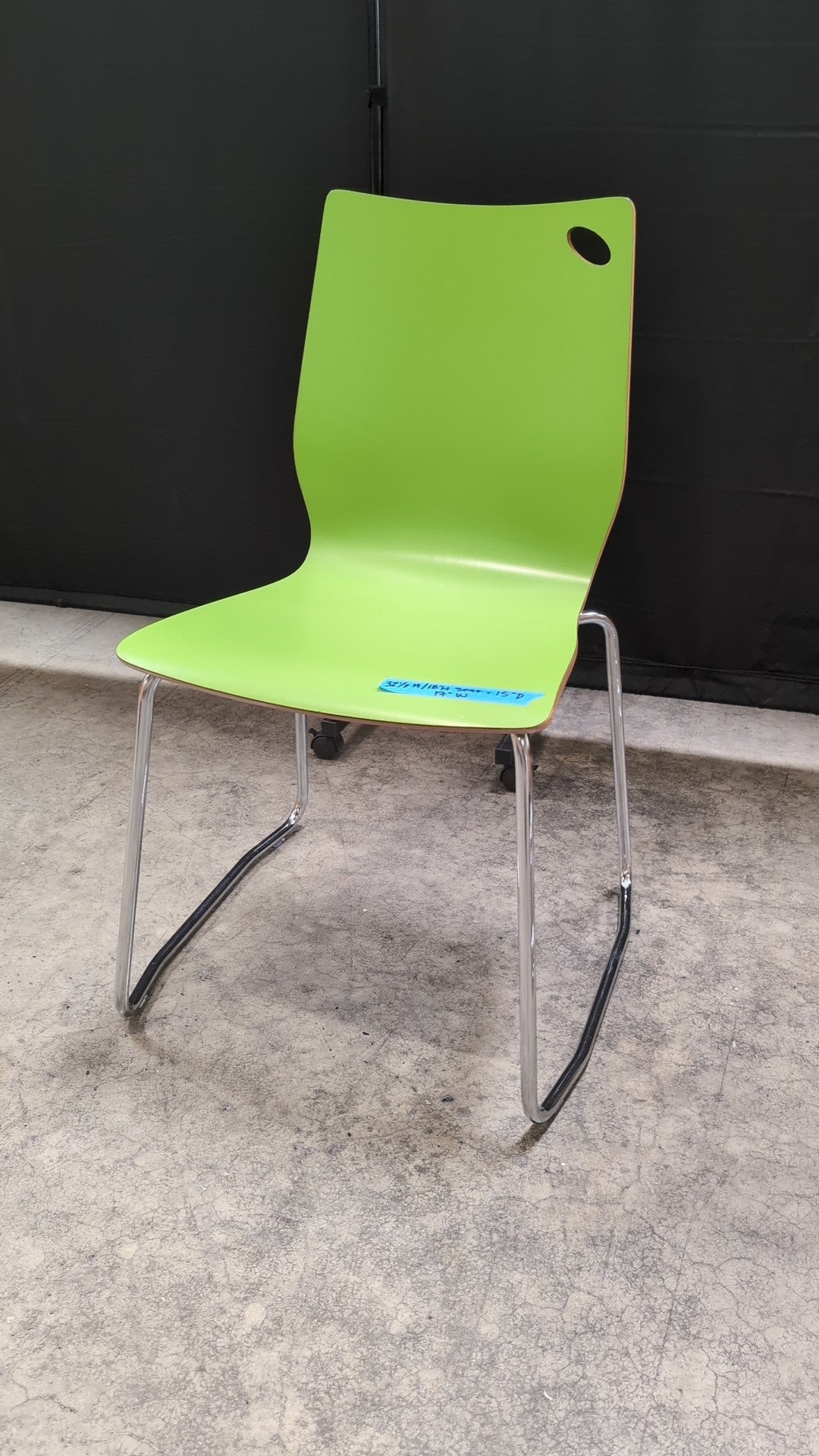 Versteel Lime Green Sled Base Chair