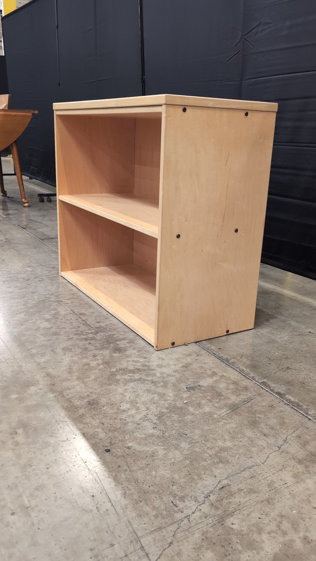 Light Wood Two-Shelf Bookcase