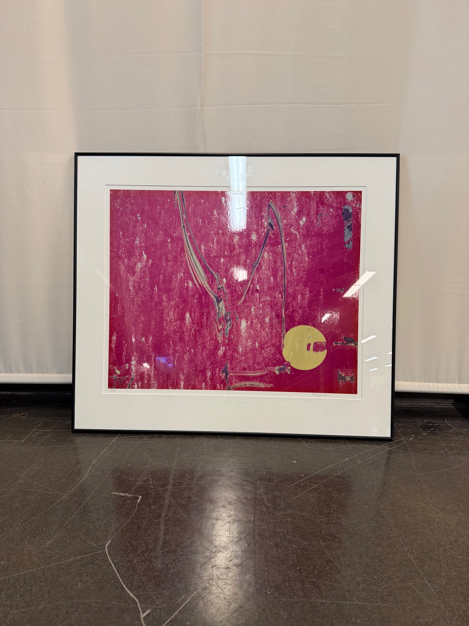 Limited Edition Abstract Magenta Dumpster Framed Photograph by Kirk Jonasson (Original Price: $700)