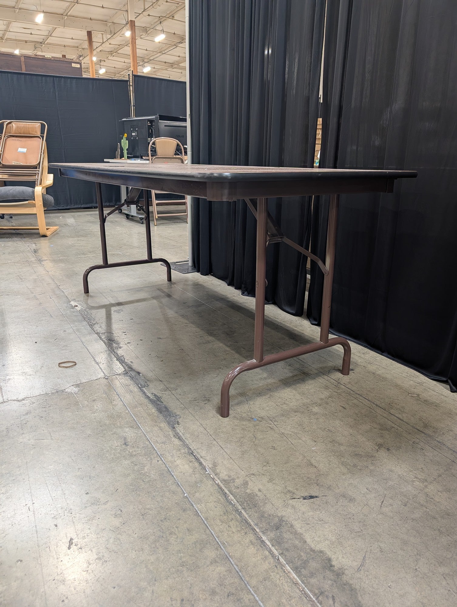 Brown Laminate Rectangular Folding Table