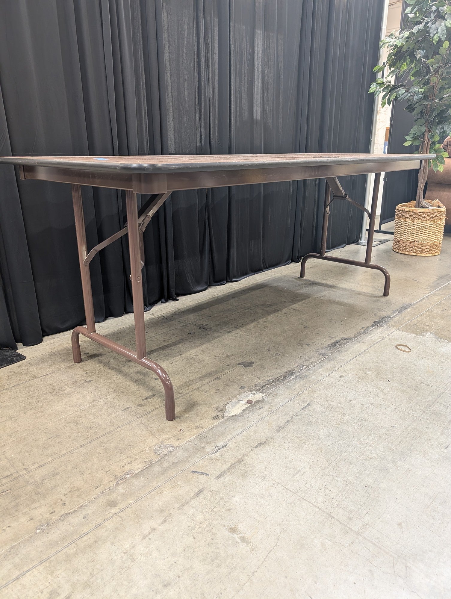 Brown Laminate Rectangular Folding Table
