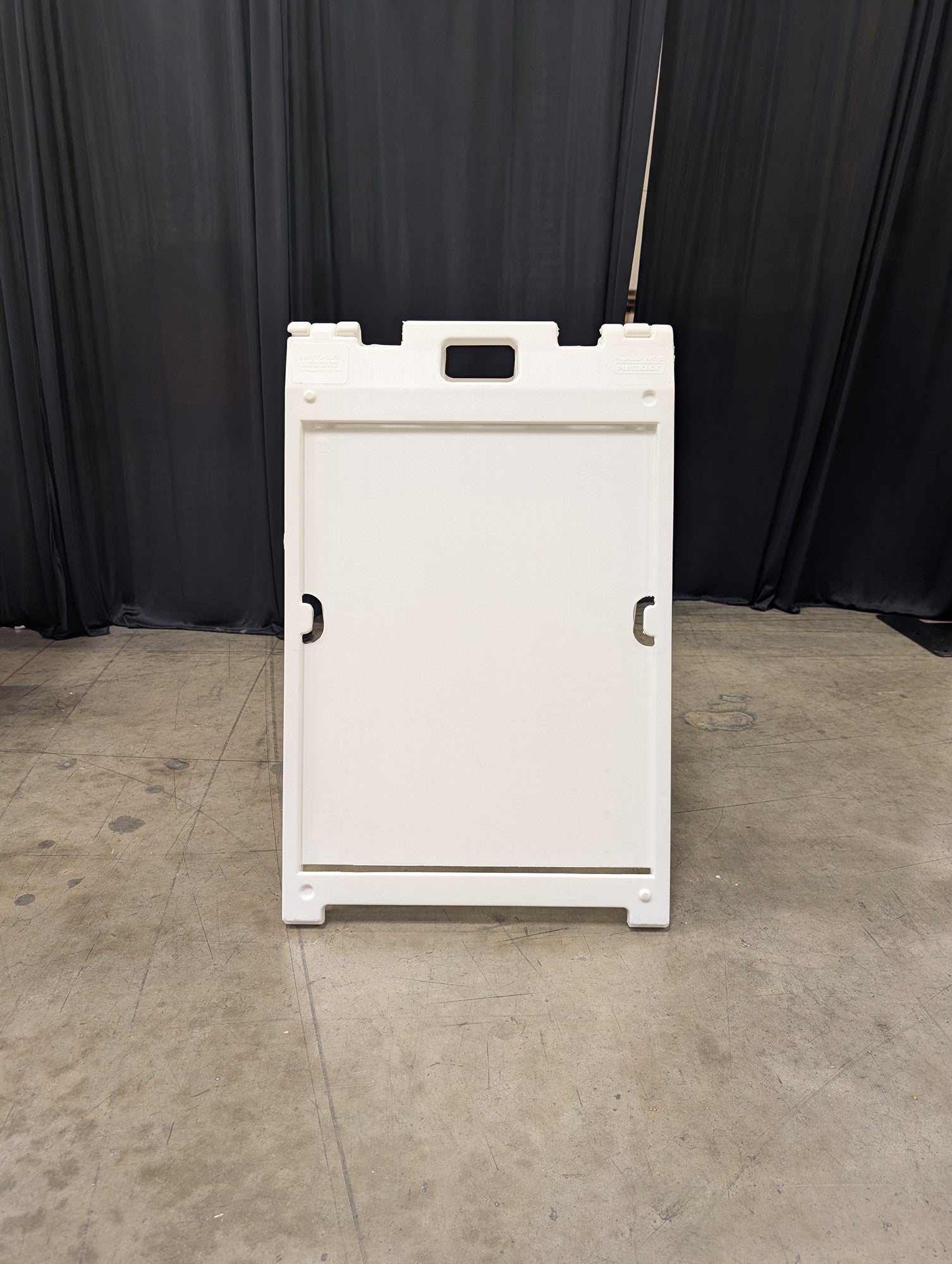 White PLASTICADE A-Frame Sign with Handle