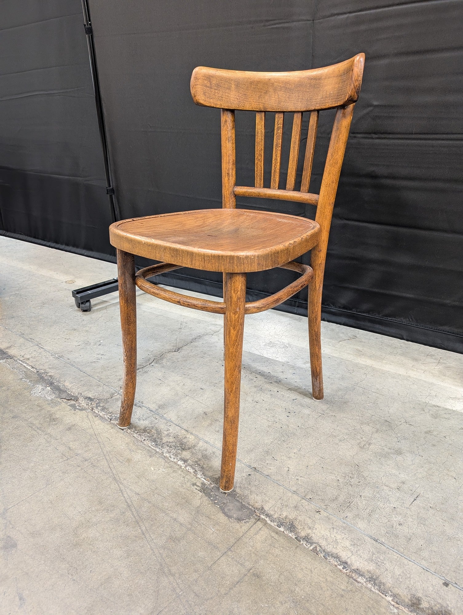 Brown Wood Spindle Back Dining Chair