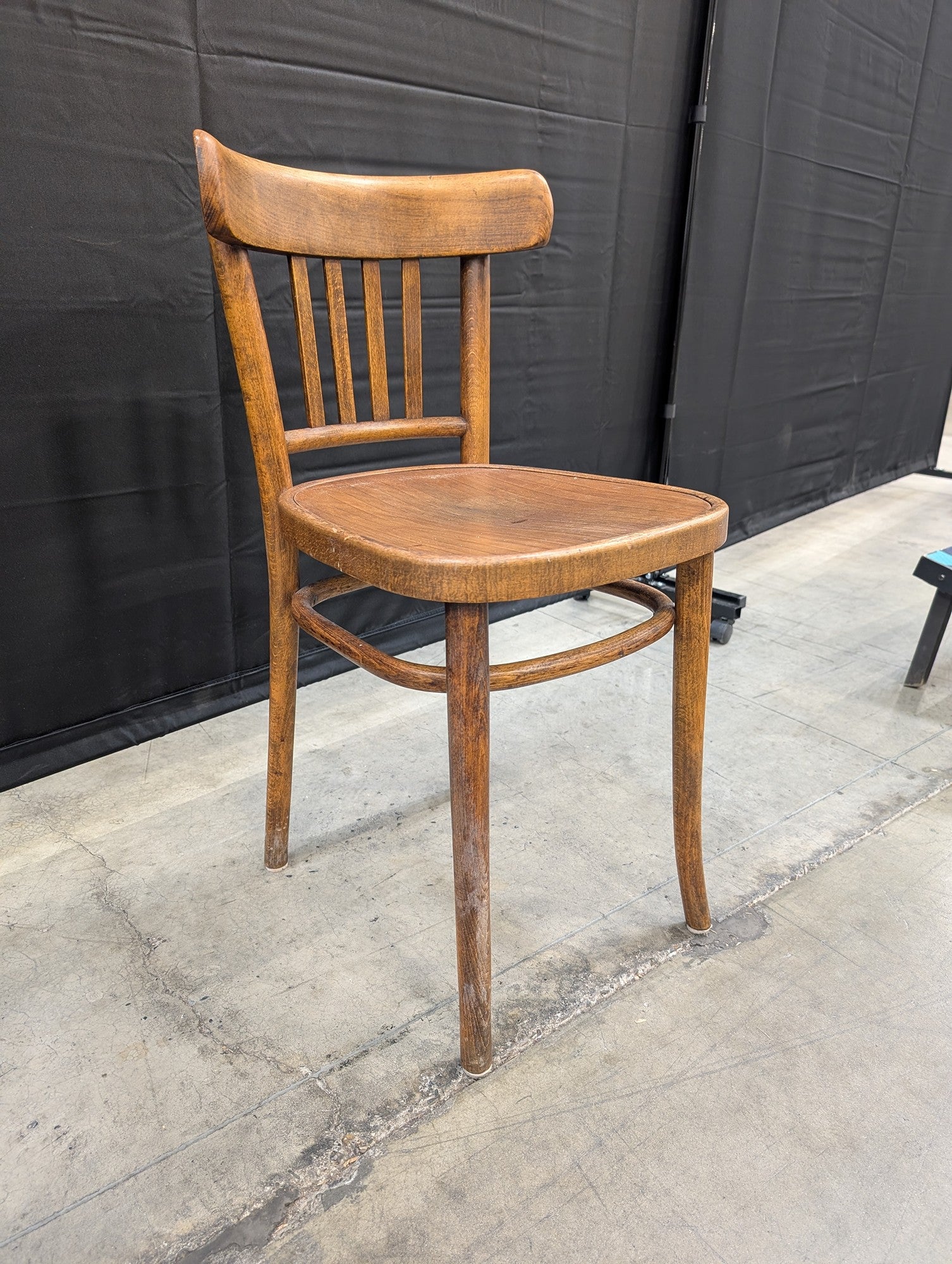 Brown Wood Spindle Back Dining Chair