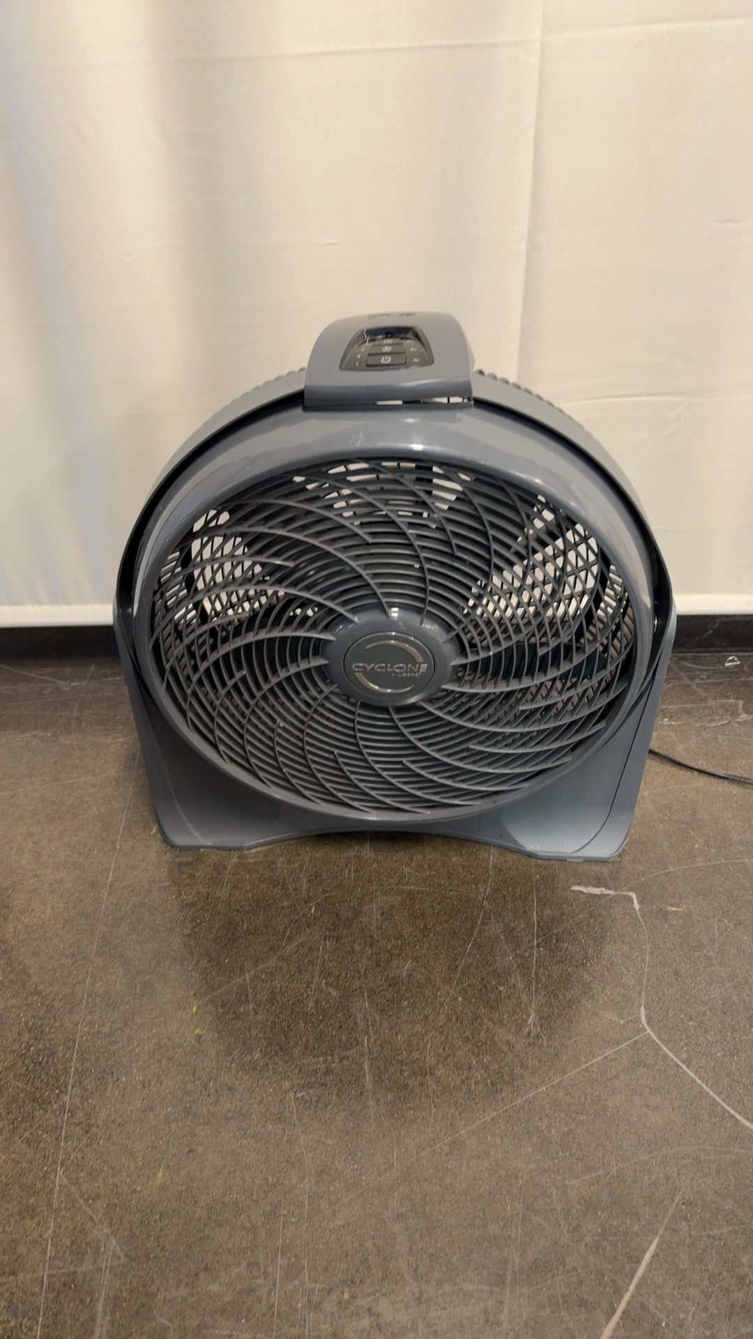 Lasko Cyclone Gray Floor Fan with Timer