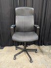 Black Faux Leather High-Back Office Chair