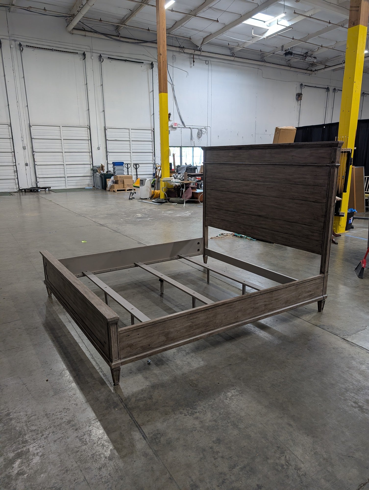 Bassett Furniture Weathered Wood Panel Bed frame