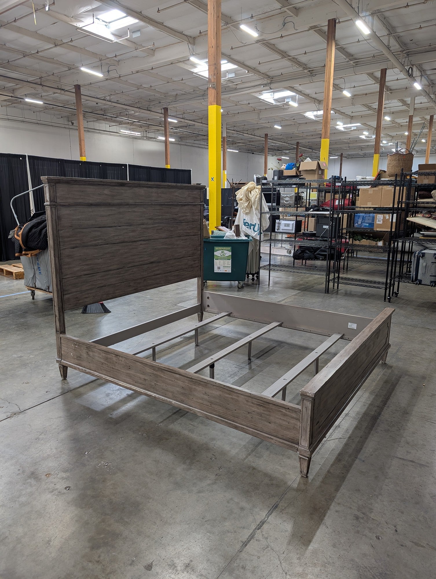 Bassett Furniture Weathered Wood Panel Bed frame