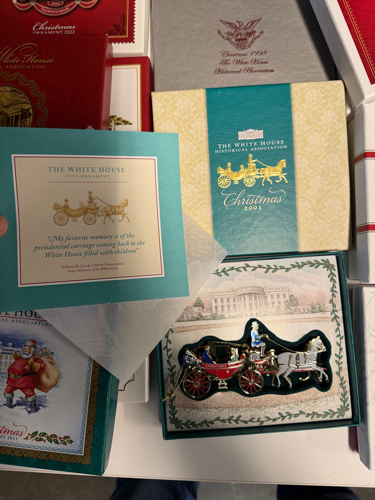 Official White House Christmas Ornaments | Huge Lot of 56 (In Boxes)