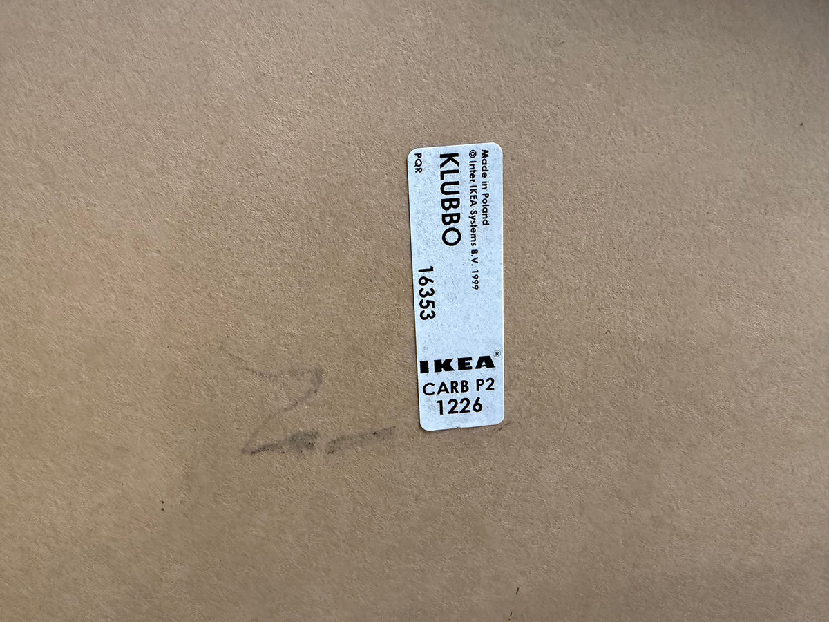 IKEA KLUBBO Square Dark Wood Coffee Table in Metal | Discontinued Model