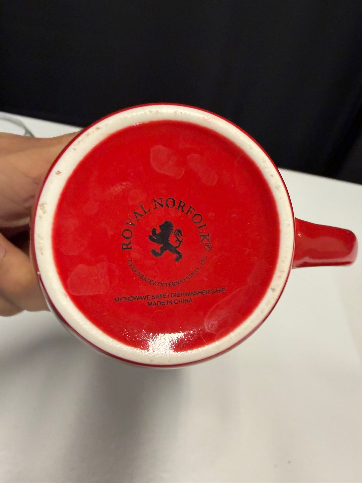 Red Dotted Royal Norfolk Mug in Stoneware