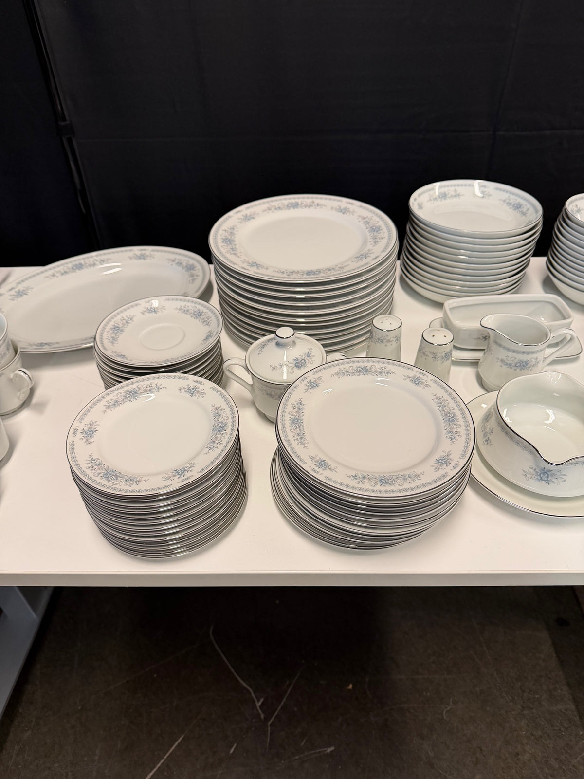 1960s Christine Pattern by Fine China of Japan 12-Person Complete Dinnerware Set | 111 Pieces