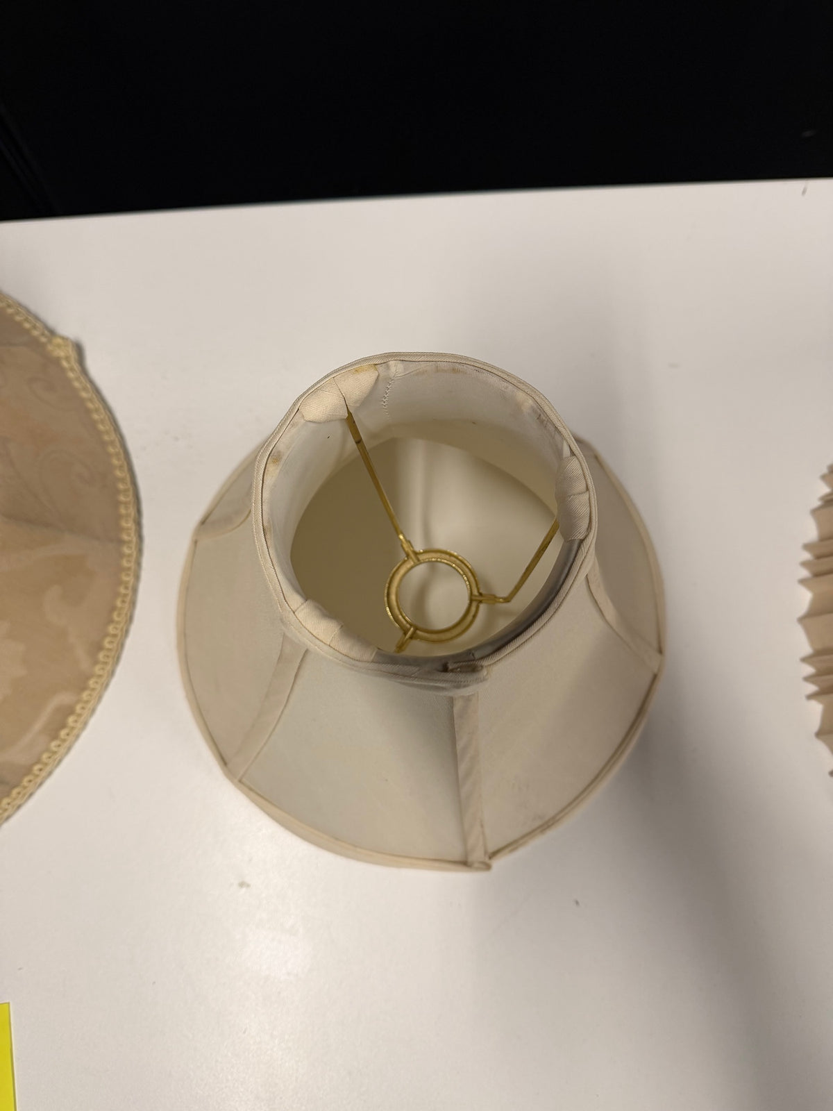 Cream Fabric Bell Lampshade with Clip-On Fitter