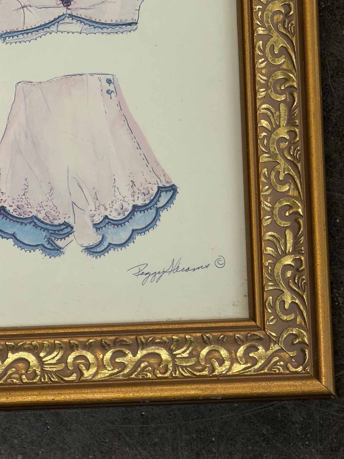 Peggy Abrams Lingerie Fashion Framed Art Print