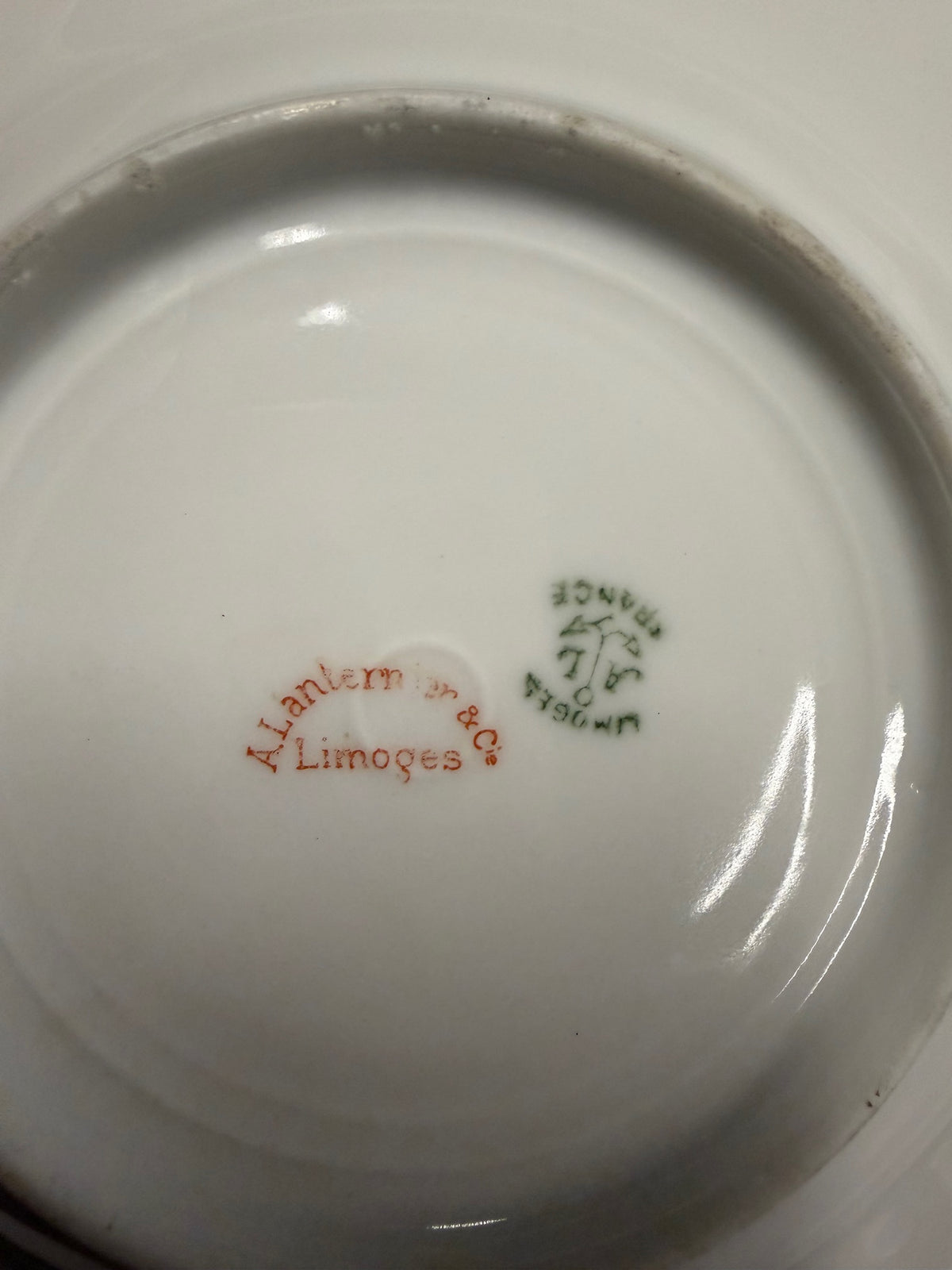 A. Lantern & Co. Limoges Floral Rose Porcelain Plate