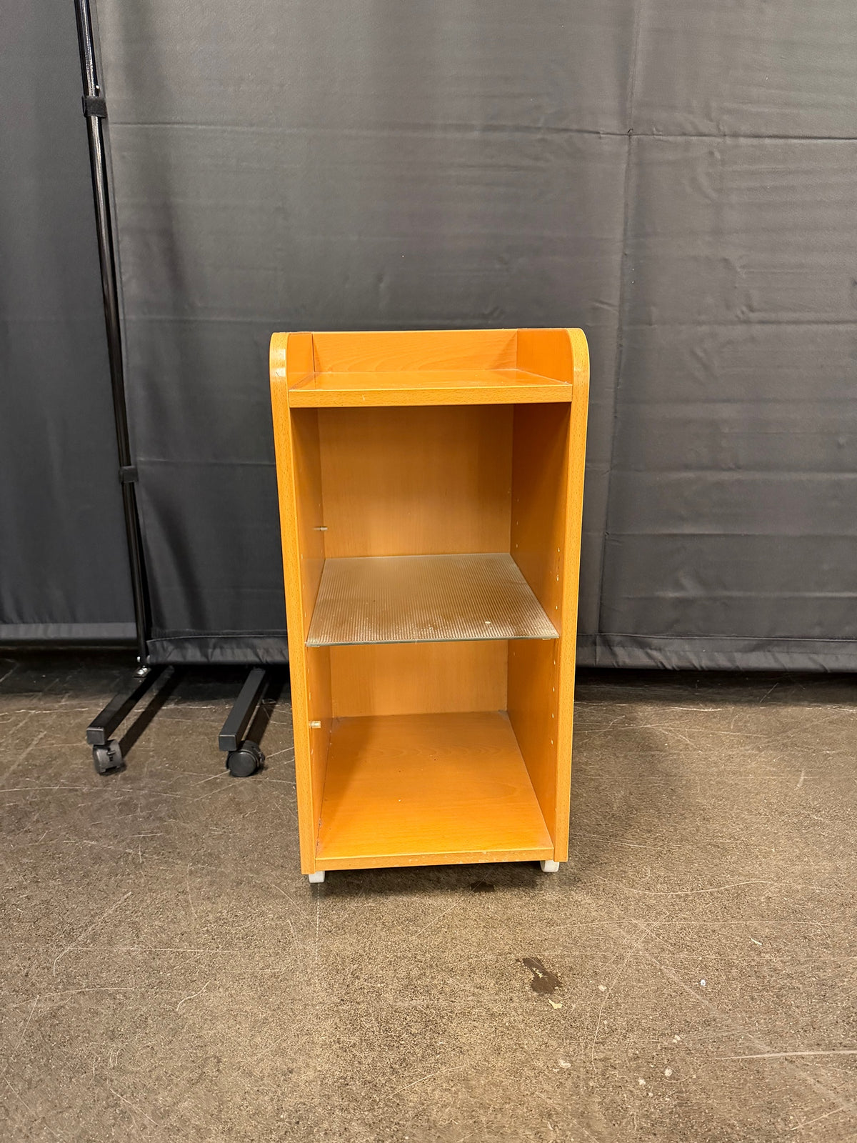 Small Light Wood Two-Shelf Bookcase