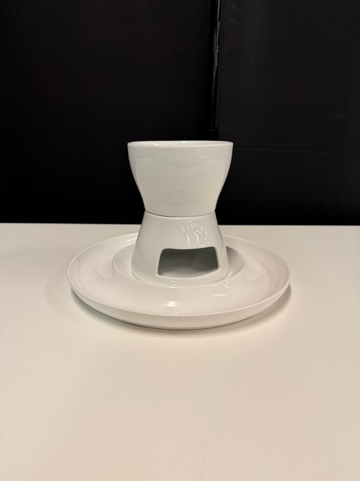 White Porcelain Personal Fondue Set