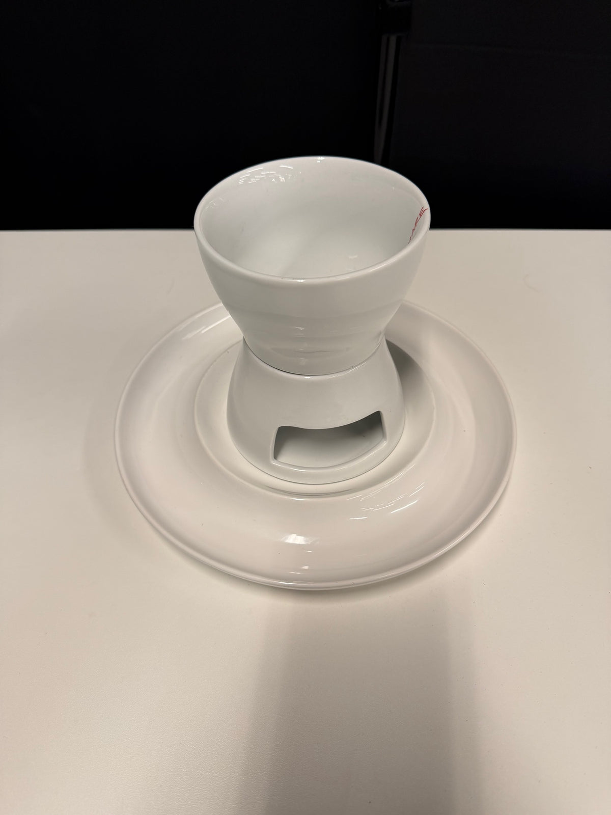 White Porcelain Personal Fondue Set