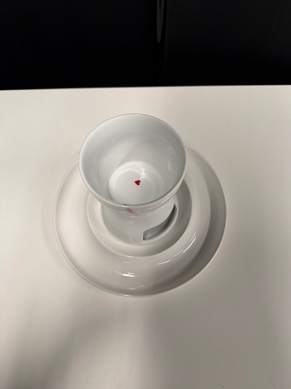 White Porcelain Personal Fondue Set