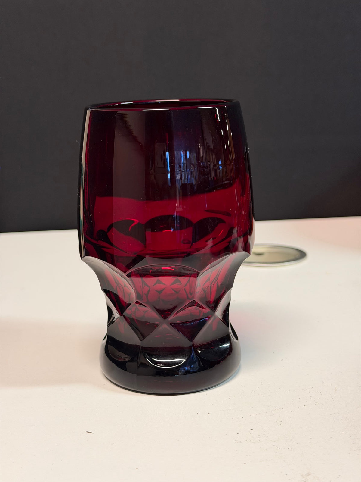 Vintage Ruby Red Glassware Set, 25 Pieces: Viking Georgian Honeycomb, Fenton Lotus & Arcoroc