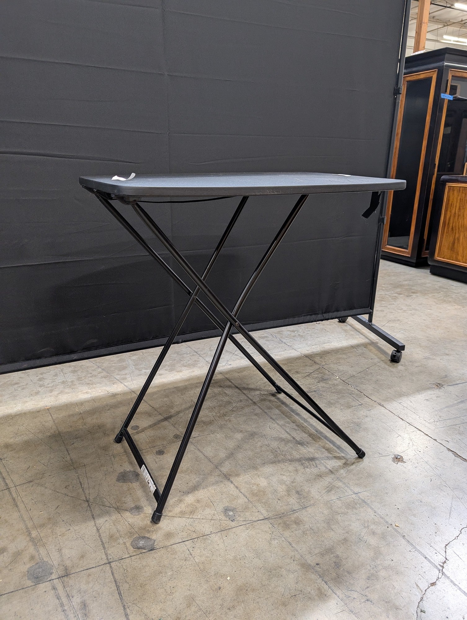 Compact Dark Gray Rectangular Folding Tray