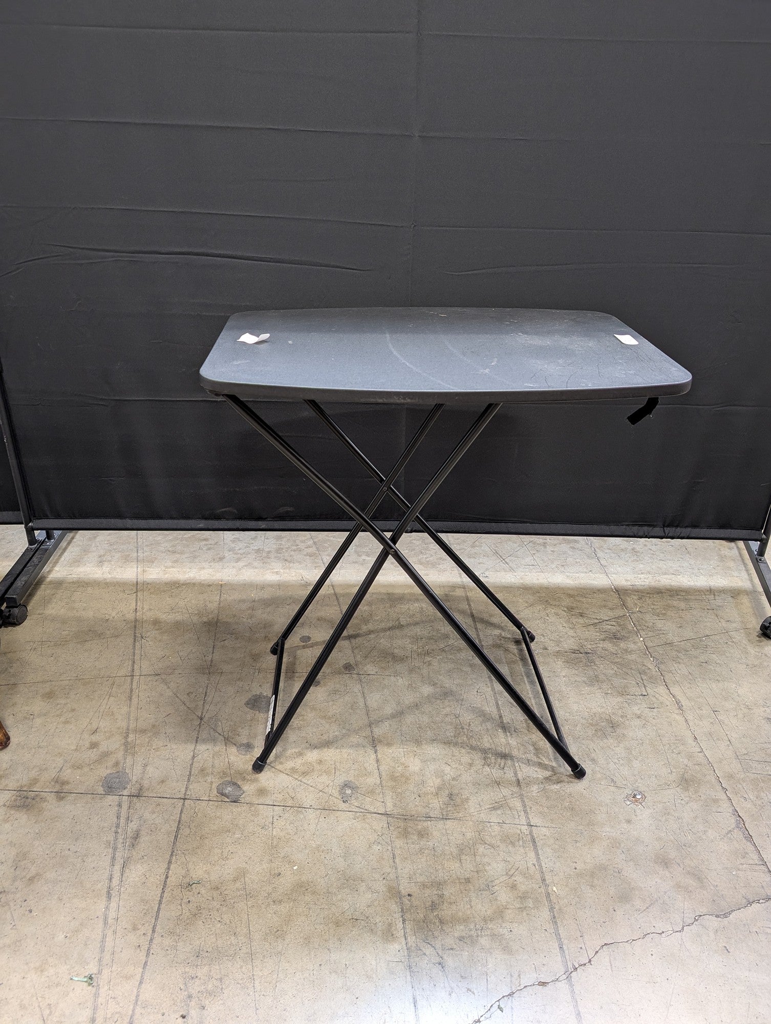 Compact Dark Gray Rectangular Folding Tray