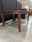 Rich Brown Wood Console Desk with Storage Drawers