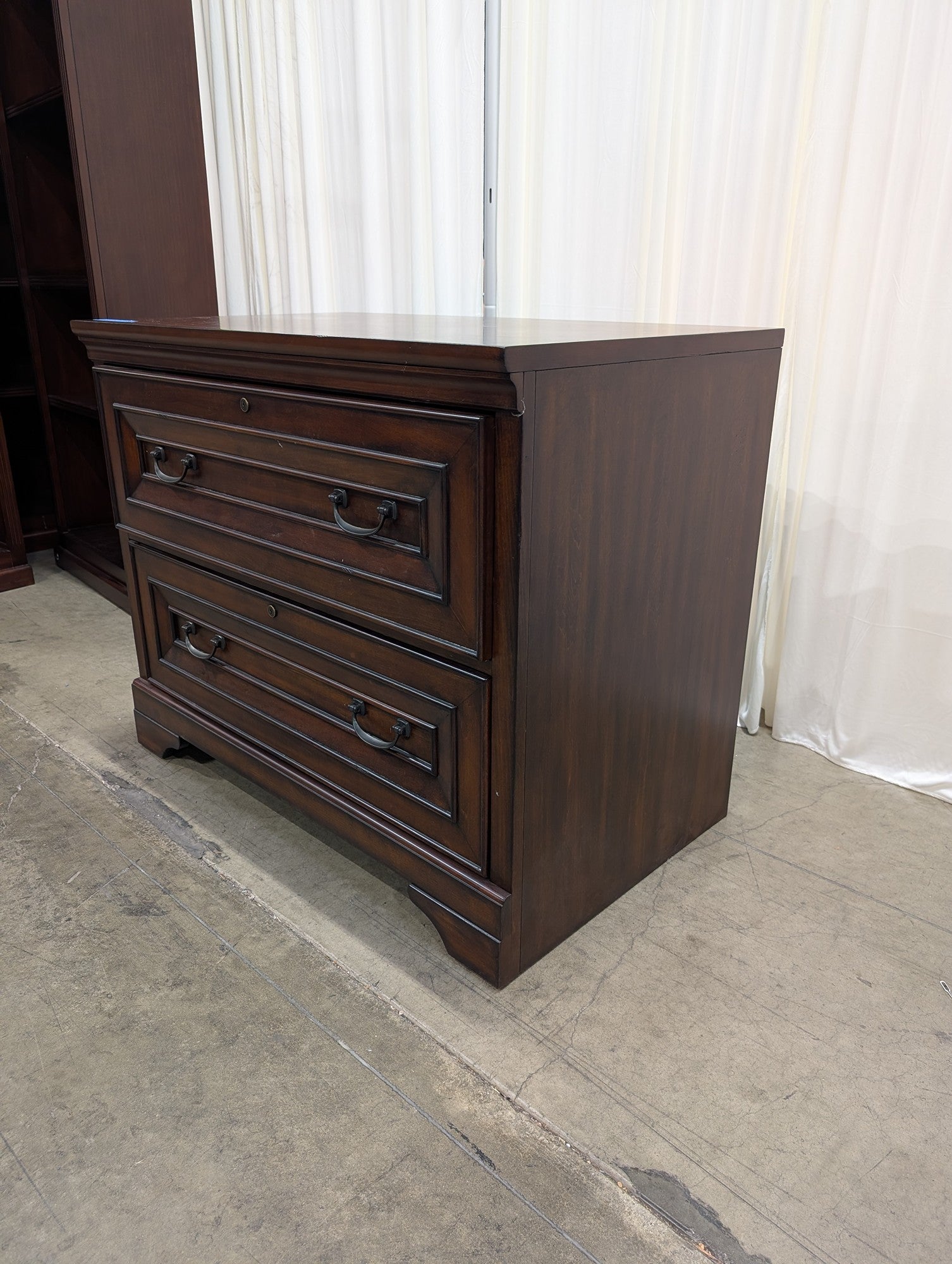 Aspenhome Dark Wood Two-Drawer File Cabinet