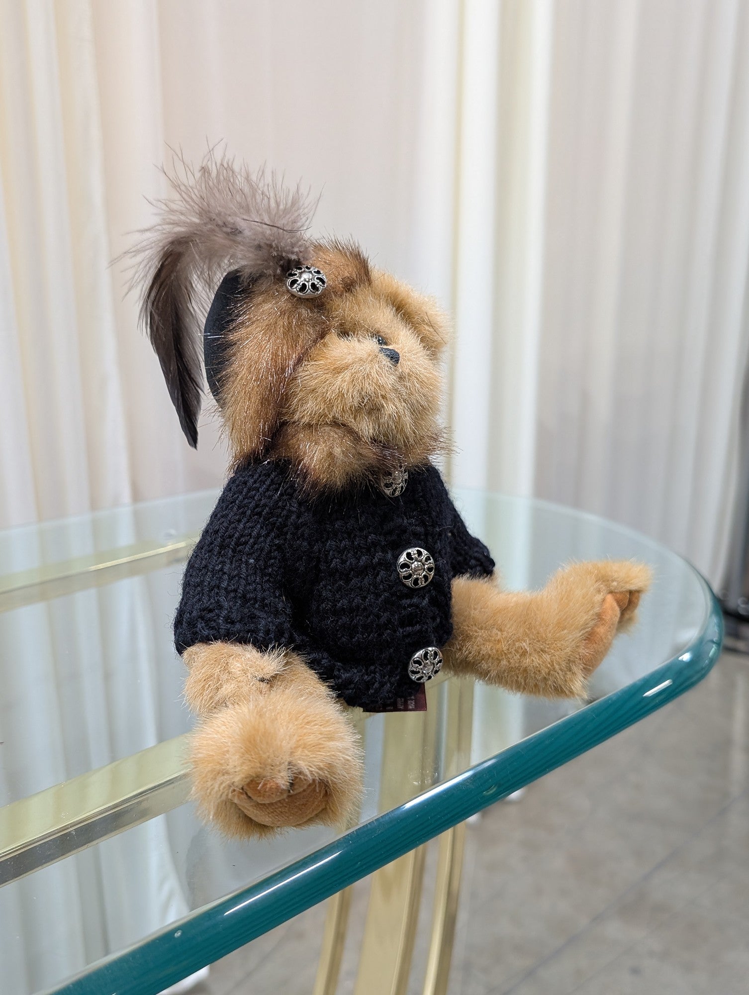 Bearington Collection Plush Teddy Bear with Sweater