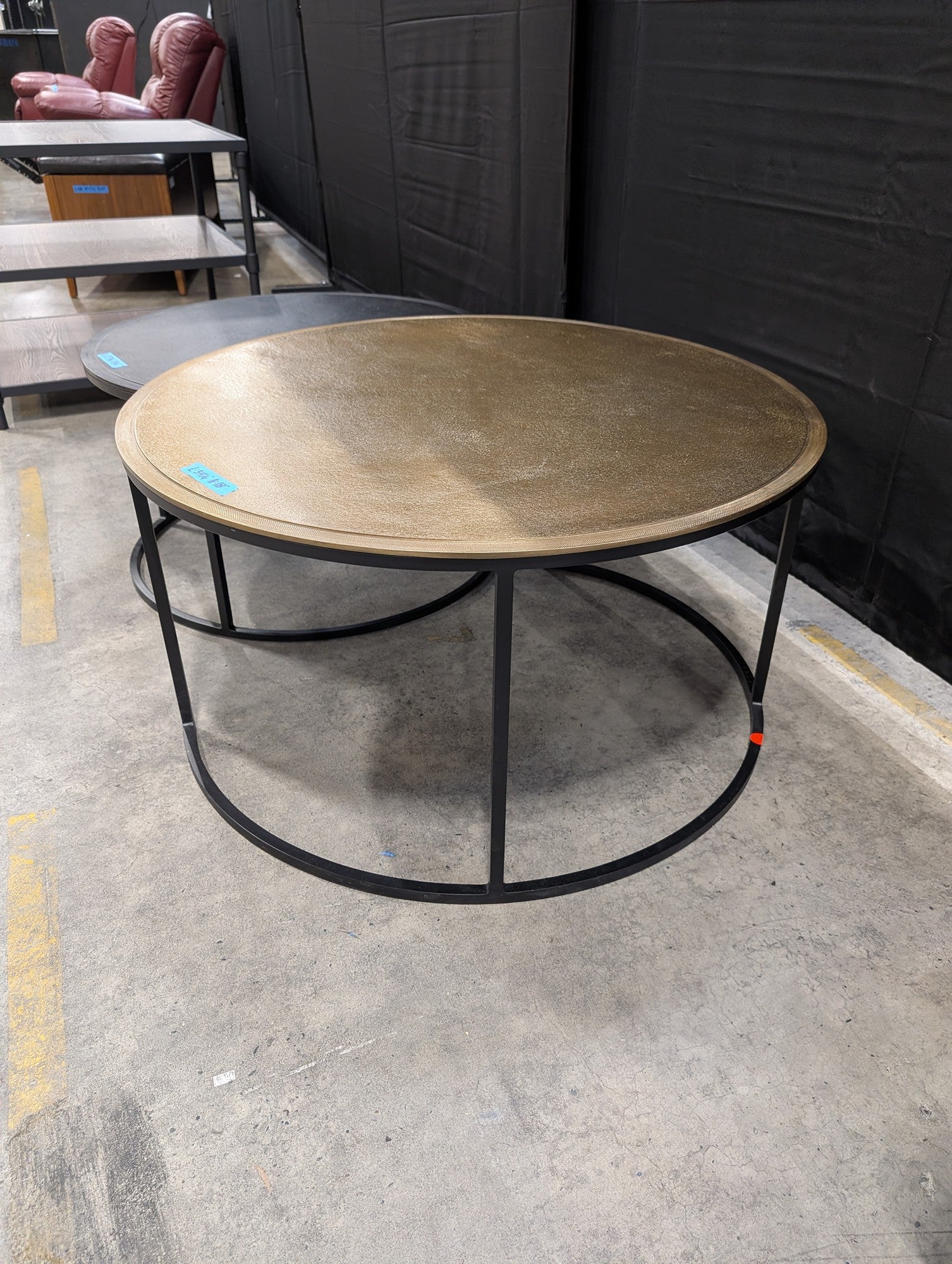 Crate and Barrel Nesting Coffee Table in Metal