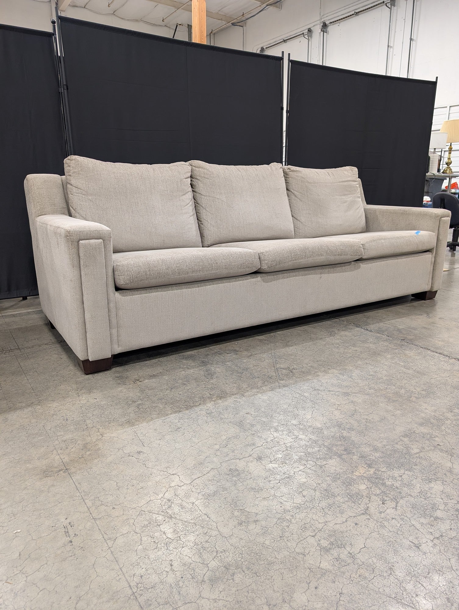 Light Gray Three-Seat Couch with Power Controls