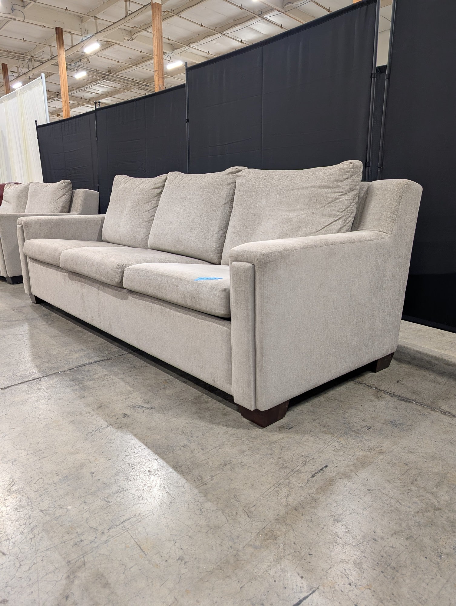 Light Gray Three-Seat Couch with Power Controls