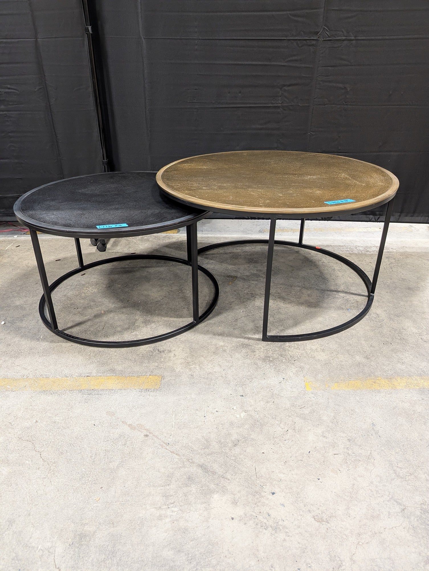 Crate and Barrel Nesting Coffee Table in Metal