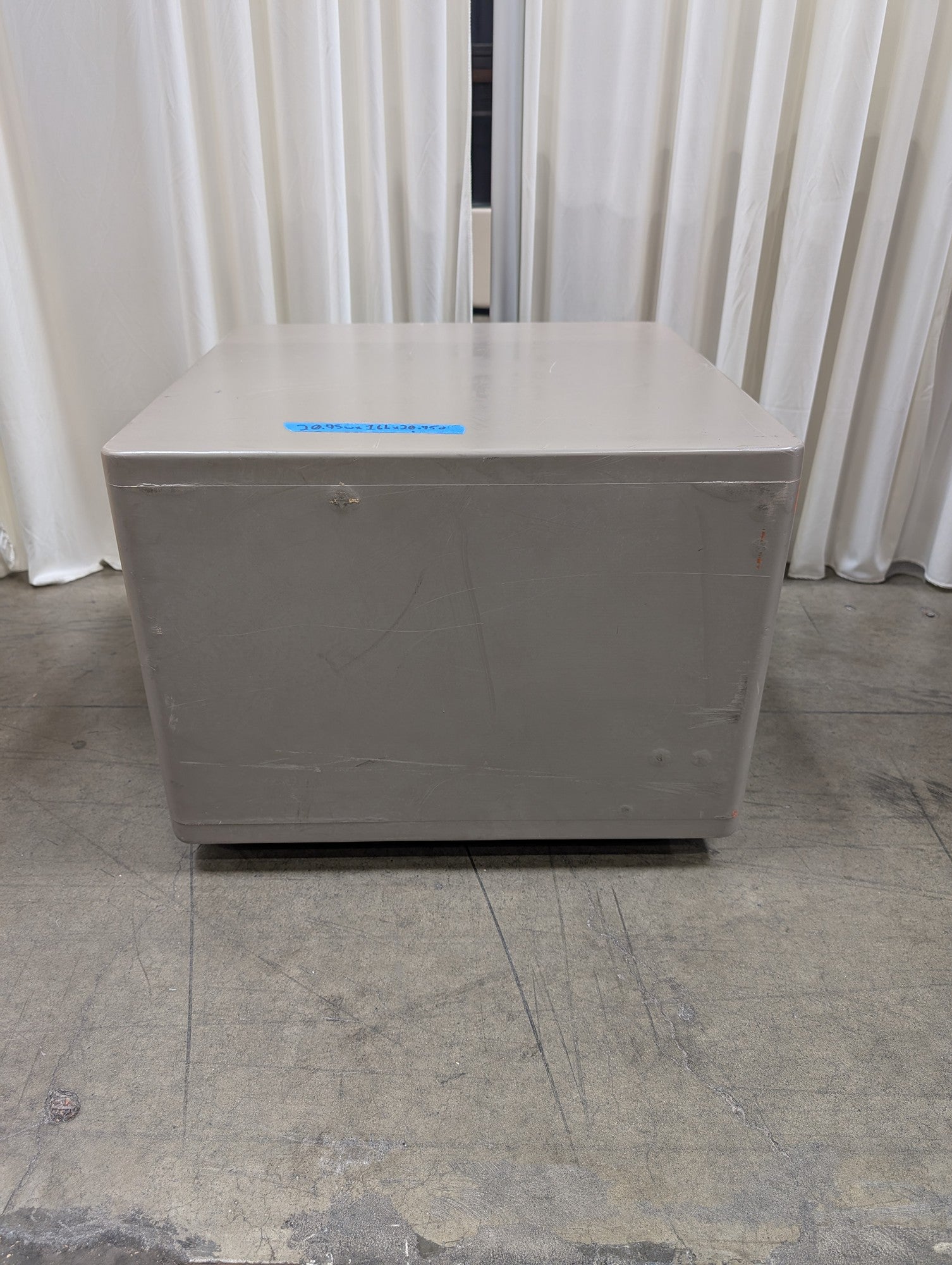 Smooth Grey Cube End Table
