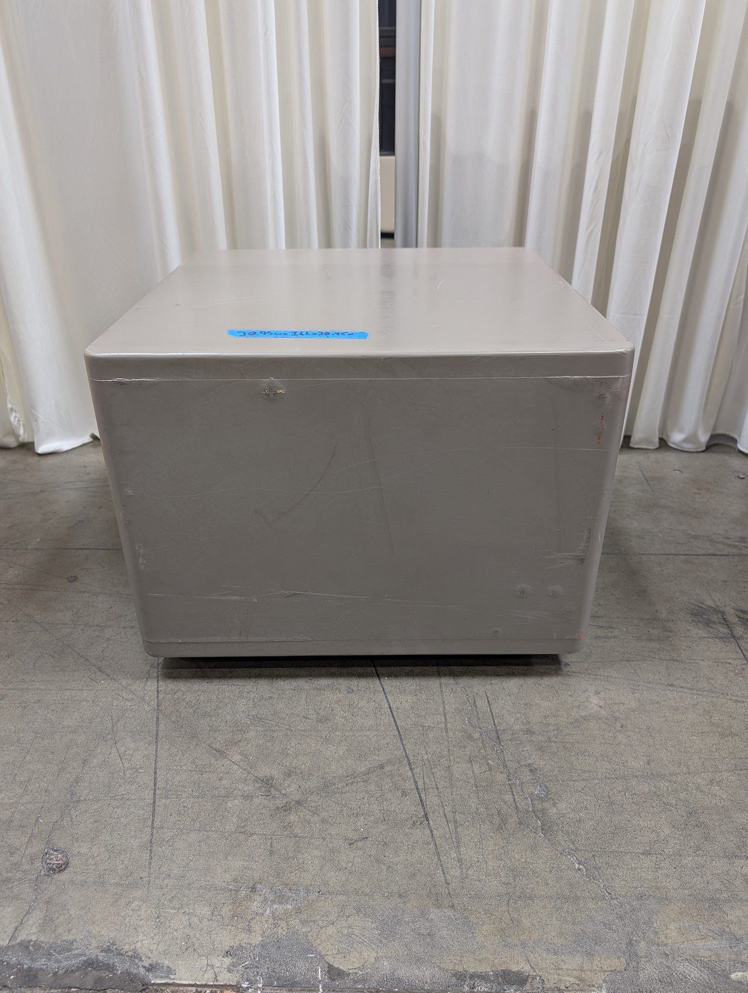 Smooth Grey Cube End Table