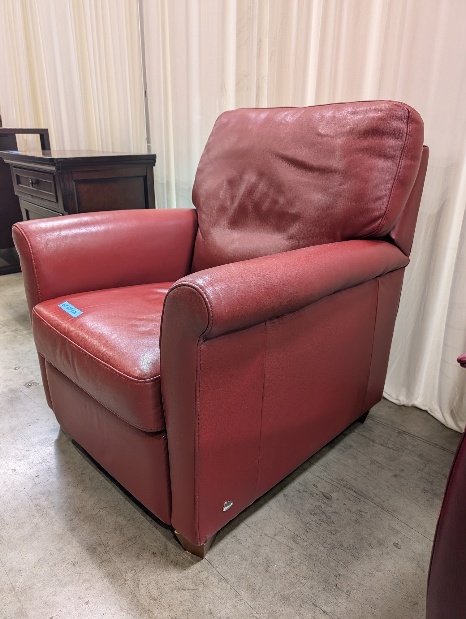 Italsofa Red Leather Recliner