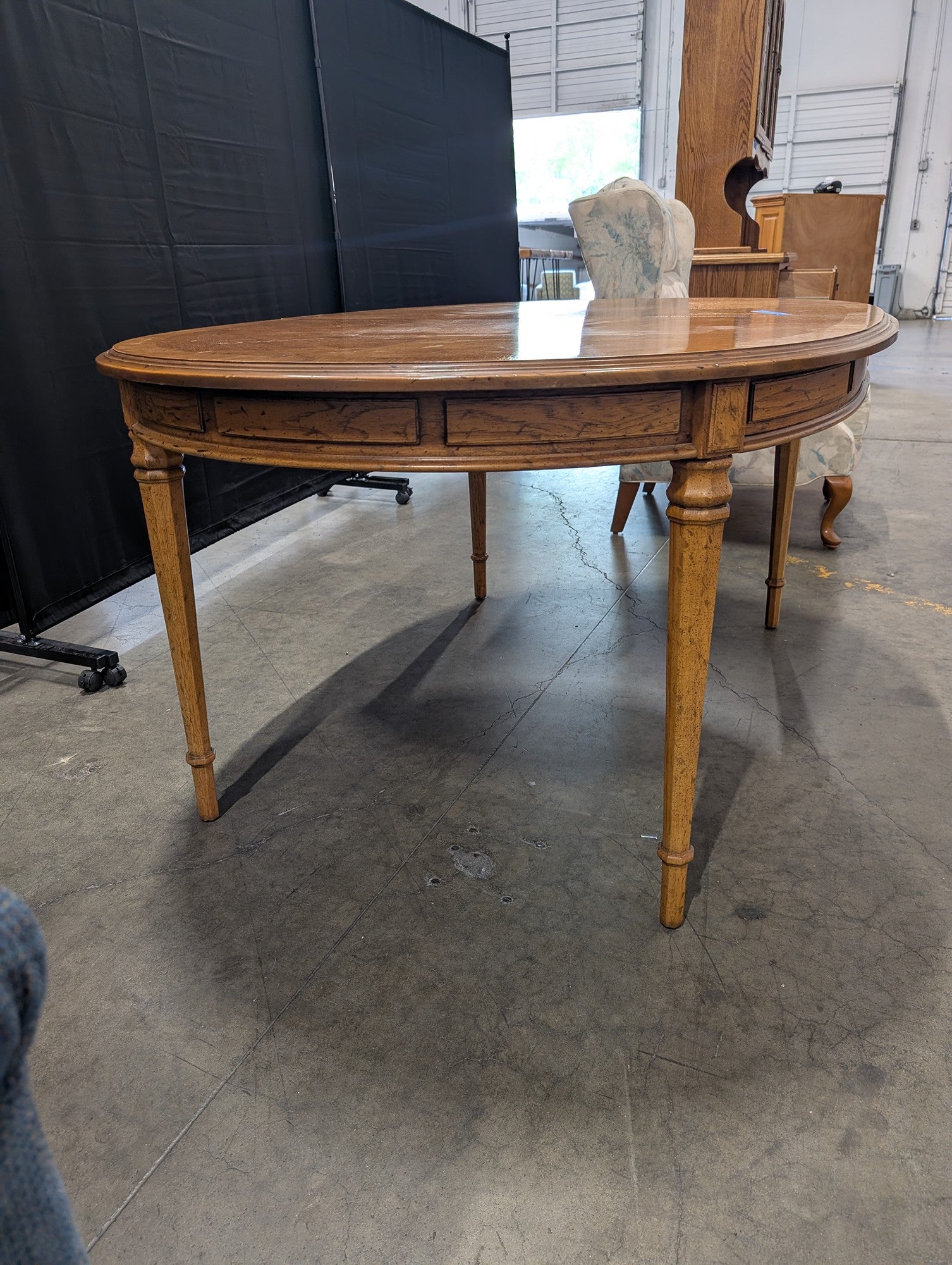 Drexel Esperanto Wood Dining Table with Parquet Top