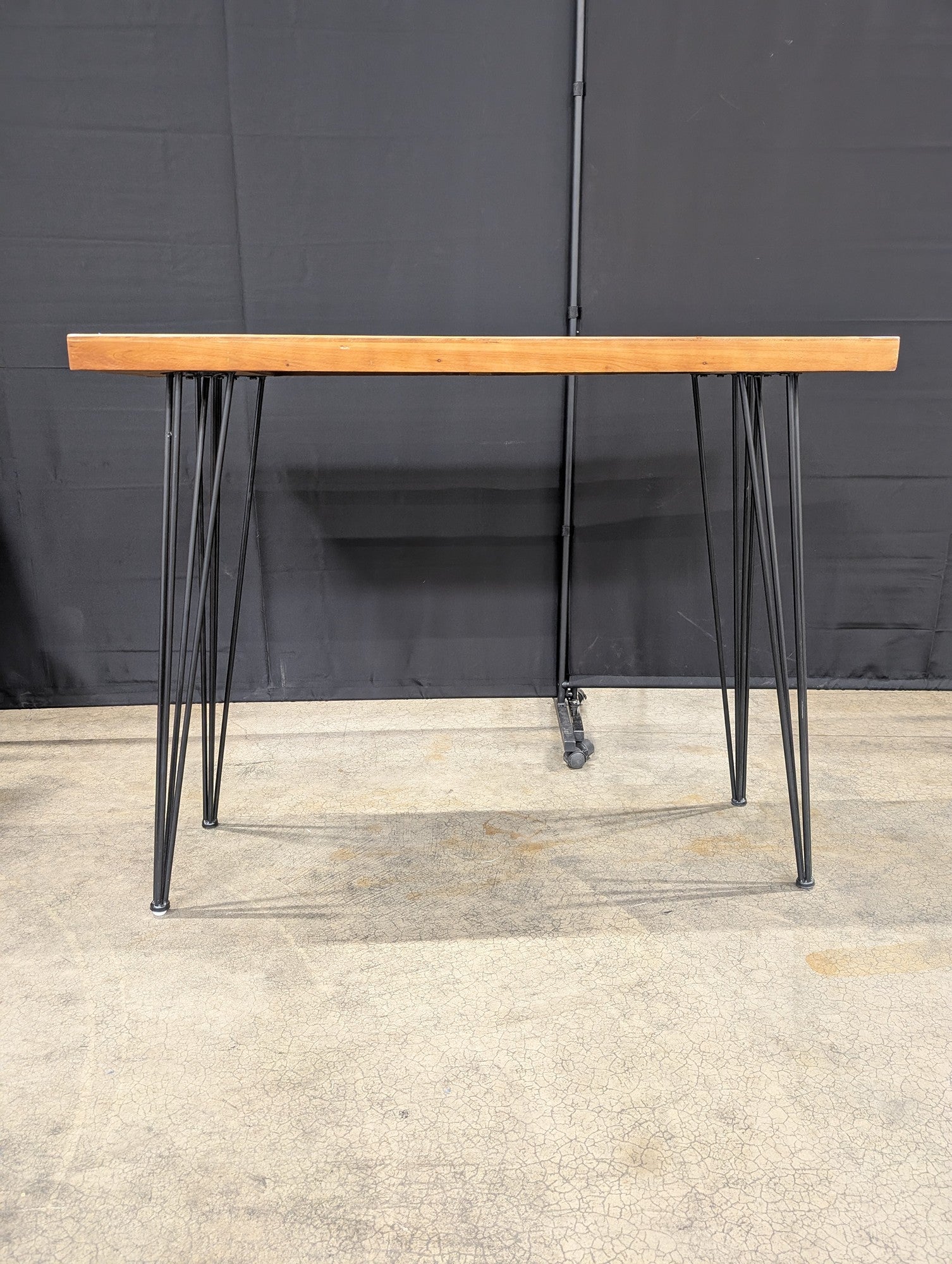 Rustic Wood Slab Console Table with Hairpin Legs