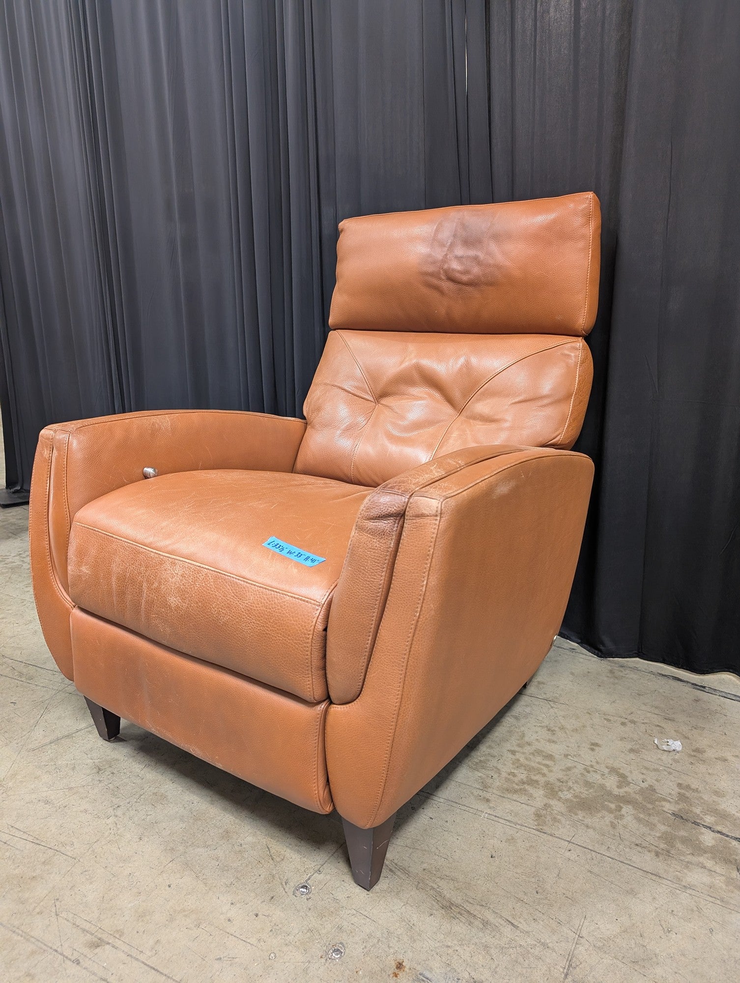 American Leather Gavin Recliner in Cognac Leather