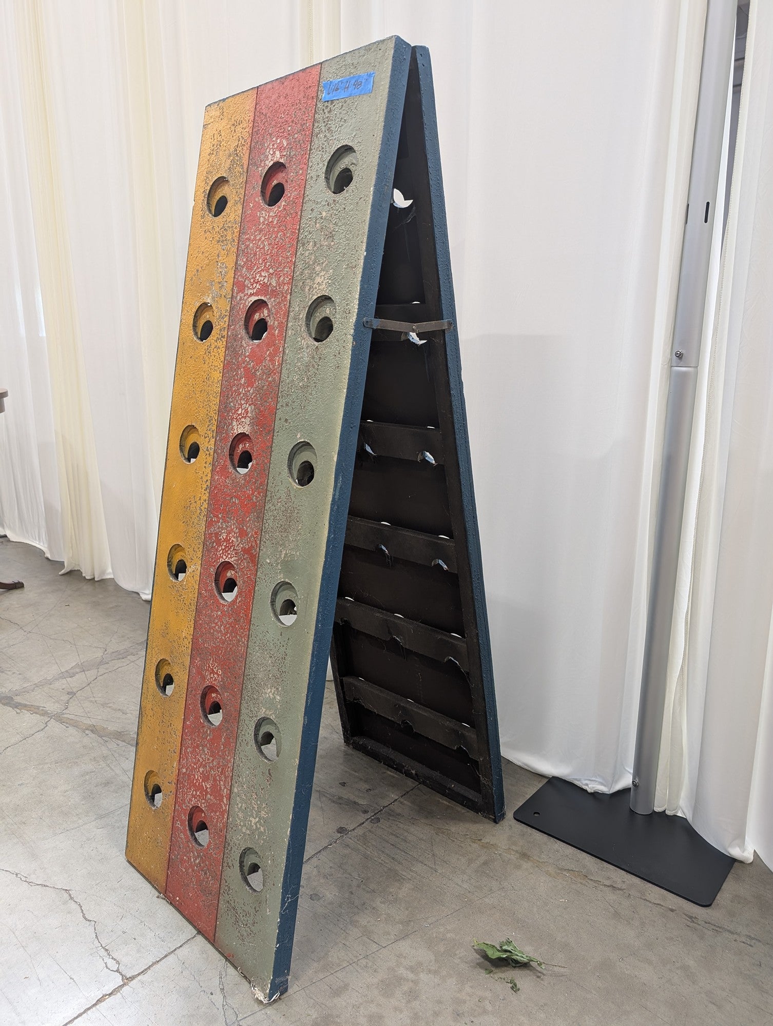 Tri-Color Painted Wooden Wine Rack